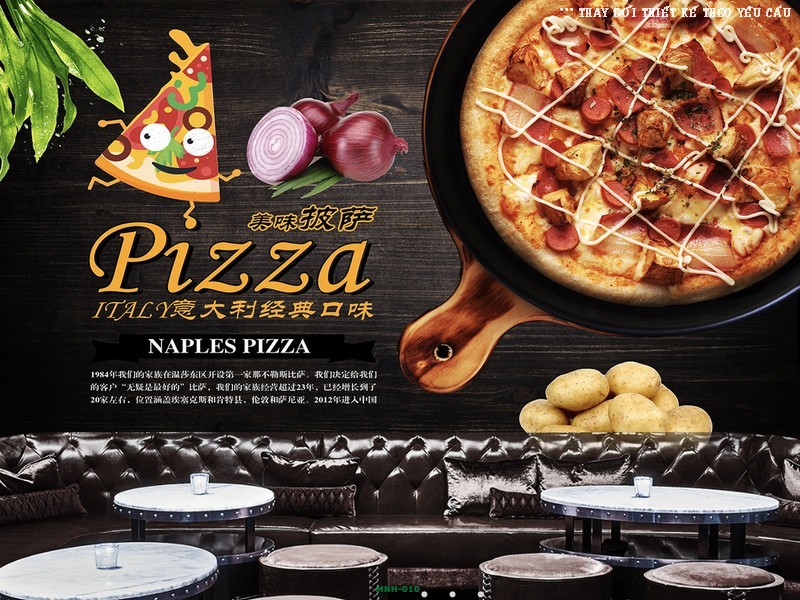 Trang trí quán pizza MNH-010